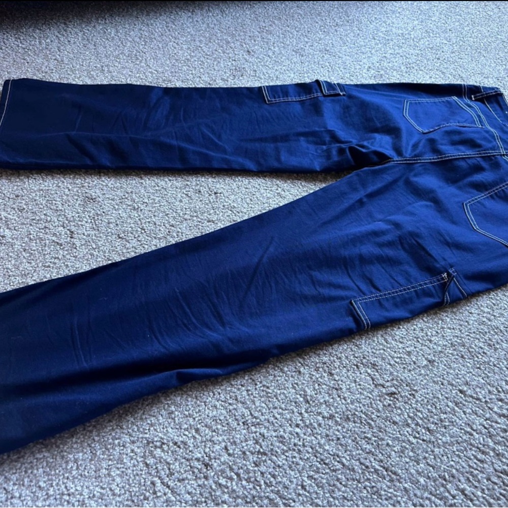 Navy Blue Cargo Pants - Picture 3 of 9